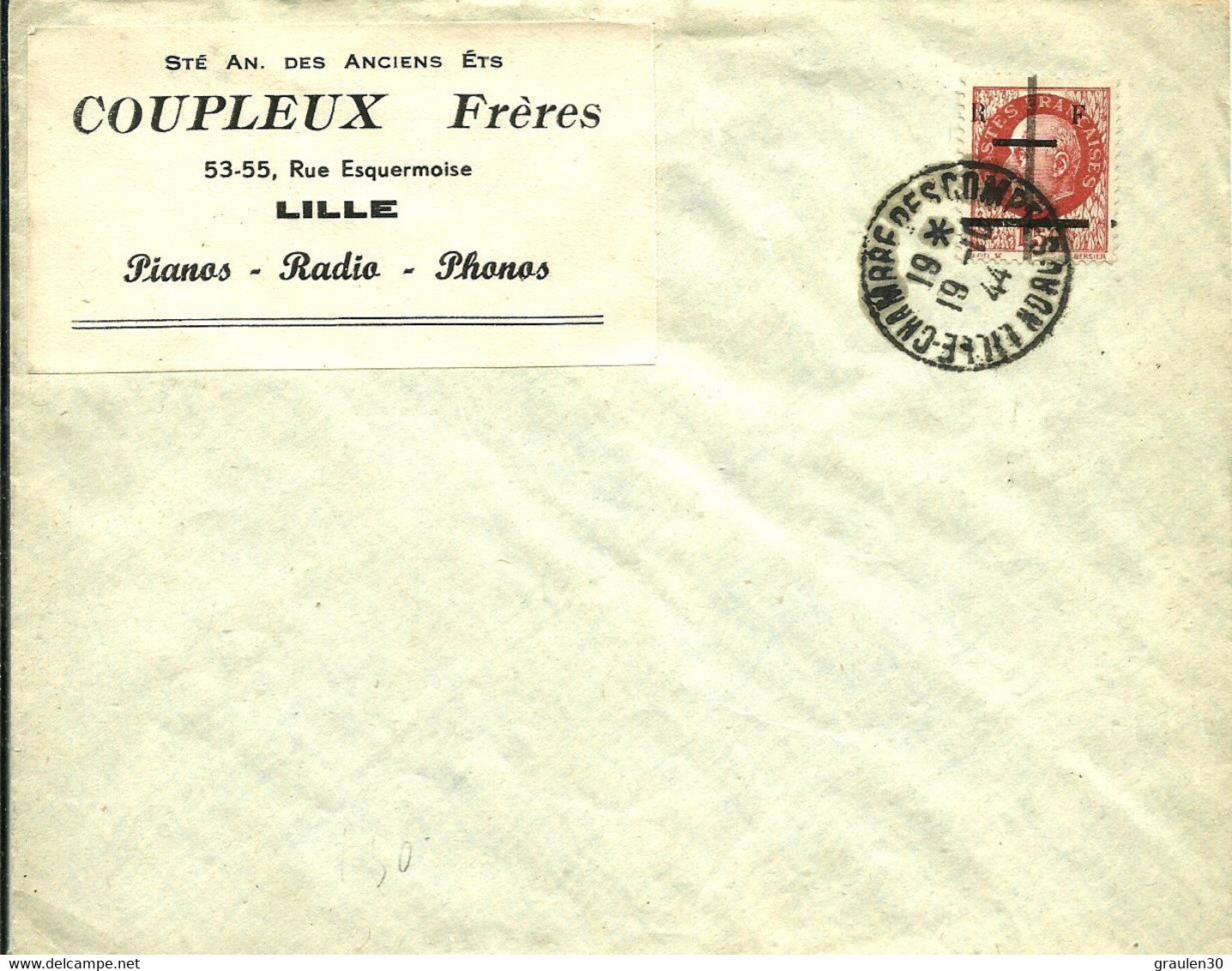 Cachet -"CHAMBRE DES COMPTES LILLE" Sur Timbre De La LIBERATION - 1944 - - Liberazione