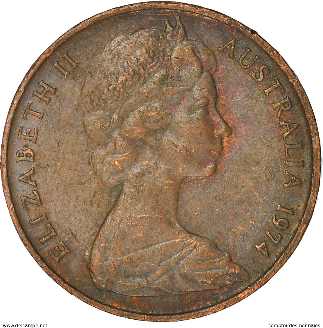 Monnaie, Australie, Elizabeth II, 2 Cents, 1974, TTB, Bronze, KM:63 - 2 Cents