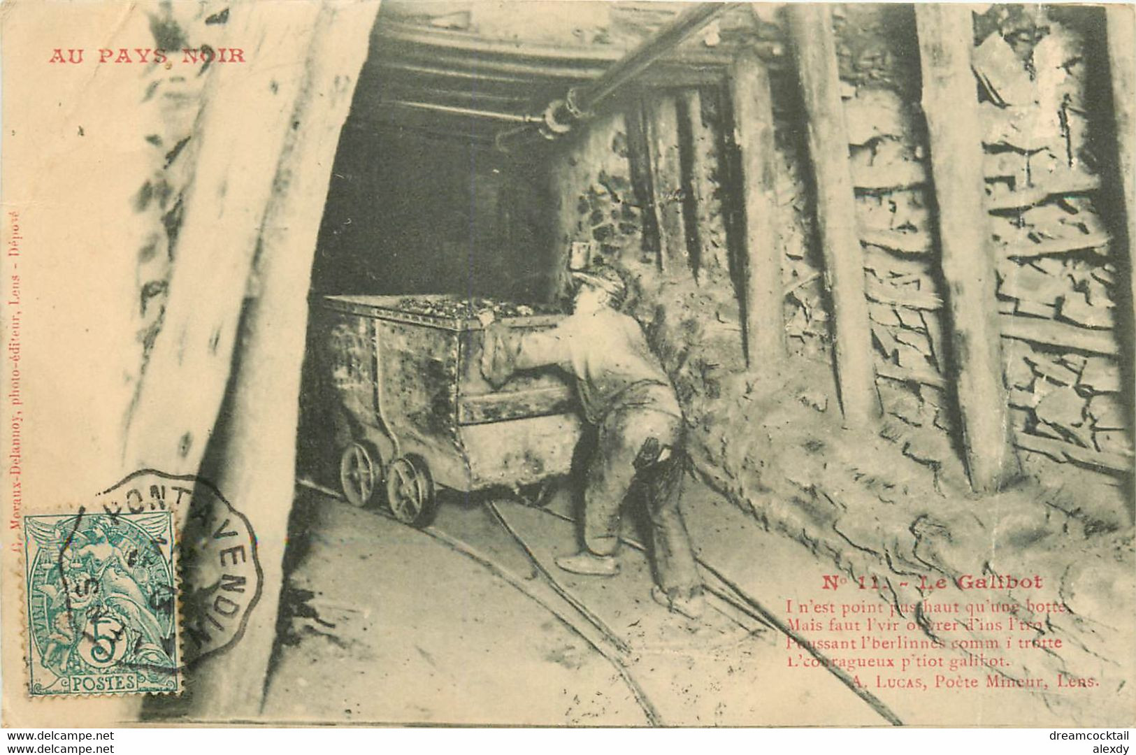 MINE MINEURS AU PAYS NOIR. Le Galibot 1907 (grand Pli Transversal Et Coin) - Mines