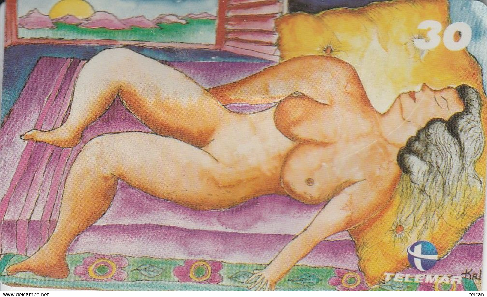 FEMME  NUE - Peinture