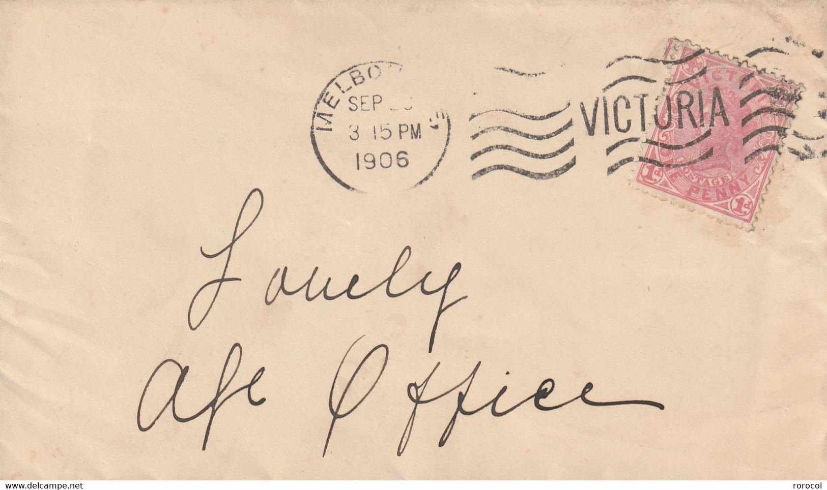 VICTORIA Lettre 1906 MELBOURNE - Storia Postale