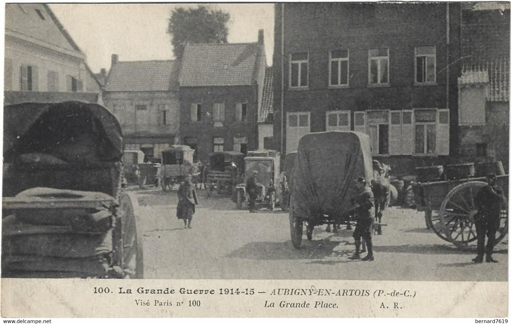 62    Aubigny En Artois  -   Guerre 1914 - 1915 - La Grande Place - Aubigny En Artois