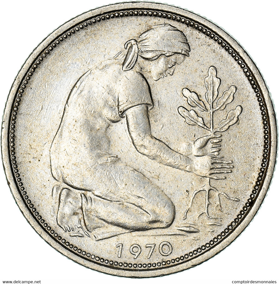 Monnaie, République Fédérale Allemande, 50 Pfennig, 1970, Munich, TTB - 50 Pfennig