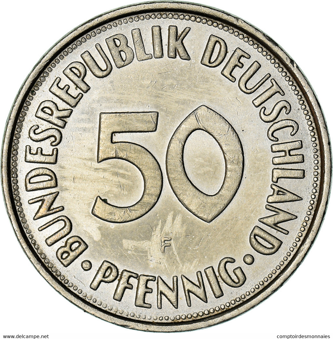 Monnaie, République Fédérale Allemande, 50 Pfennig, 1972, Stuttgart, TTB+ - 50 Pfennig