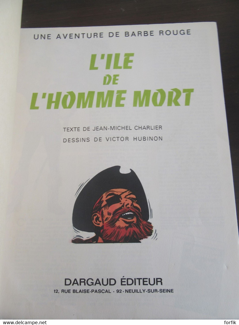 Charlier - BD Barbe-Rouge N°7 - L'Ile De L'Homme Mort - Edition Elf 1972 - Broché, Couverture Souple - BE - Barbe-Rouge