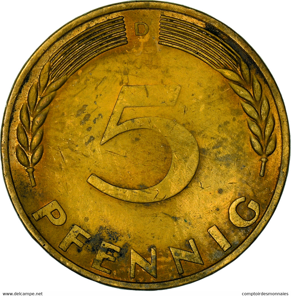 Monnaie, République Fédérale Allemande, 5 Pfennig, 1970, Munich, TTB, Brass - 5 Pfennig