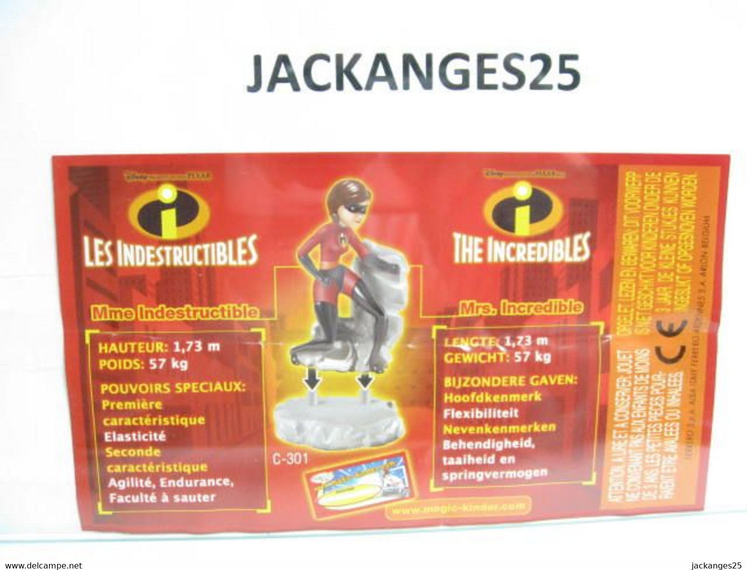 KINDER B NL MPG C 301 INCREDIBLES INDESTRUCTIBLES 2005 + BPZ B NL + MAGIC CODE - Families