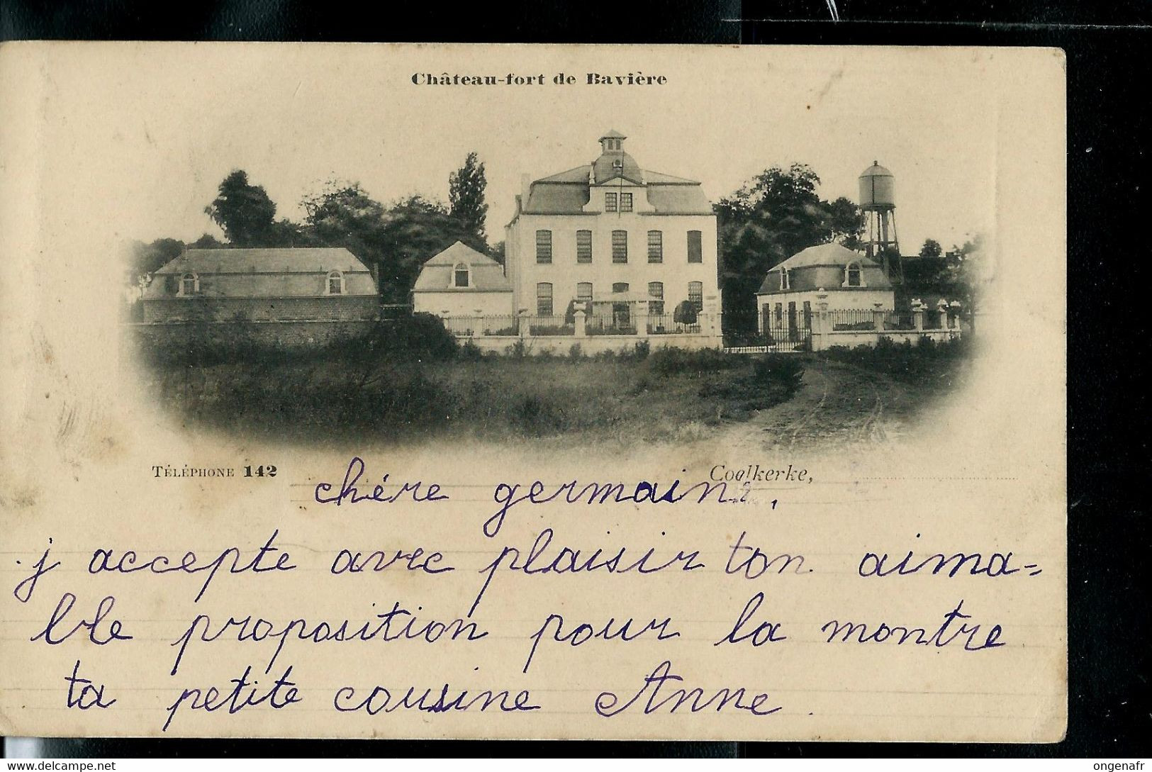 CP (Château-fort De Bavière) Obl. ANVERS (STATION) 25/10/1902 + Obl Chemins De Fer De HOVE - Rural Post