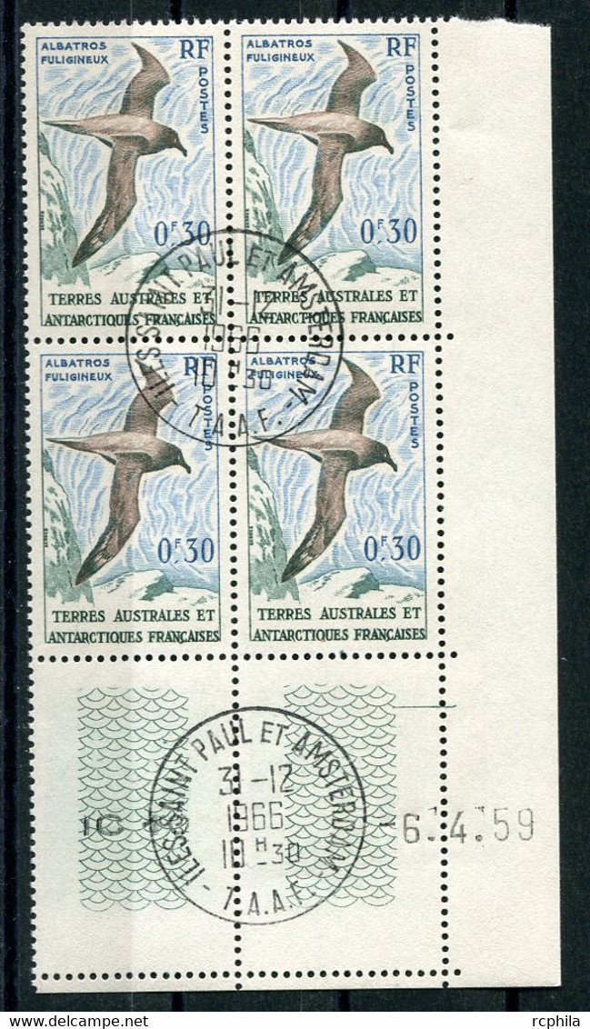 RC 21234 TAAF N° 12 - 30c ALBATROS FULIGINEUX COIN DATÉ DU 6.4.59 OBLITÉRÉ TB - Used Stamps