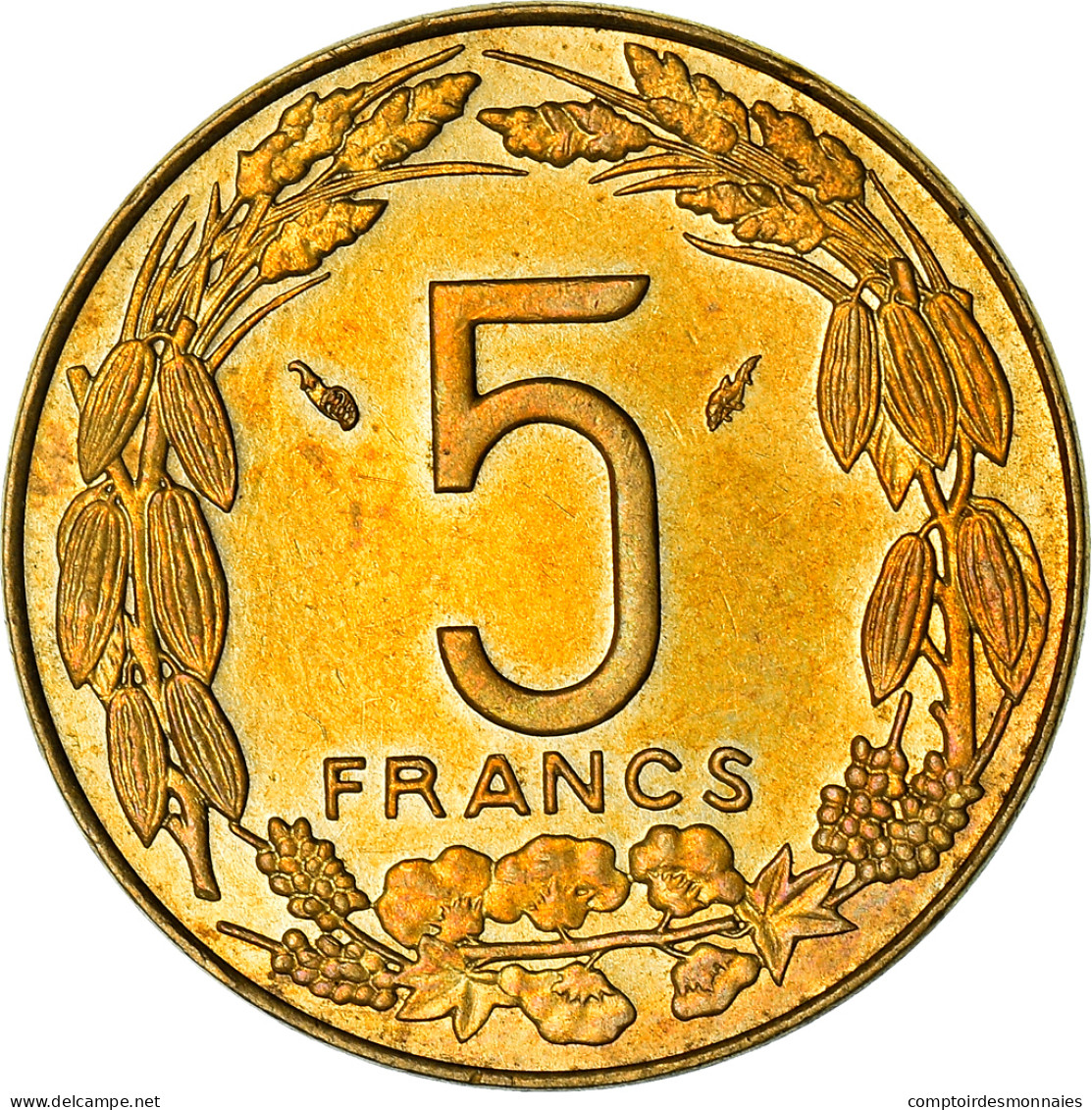 Monnaie, États De L'Afrique Centrale, 5 Francs, 1975, Paris, SUP - República Centroafricana