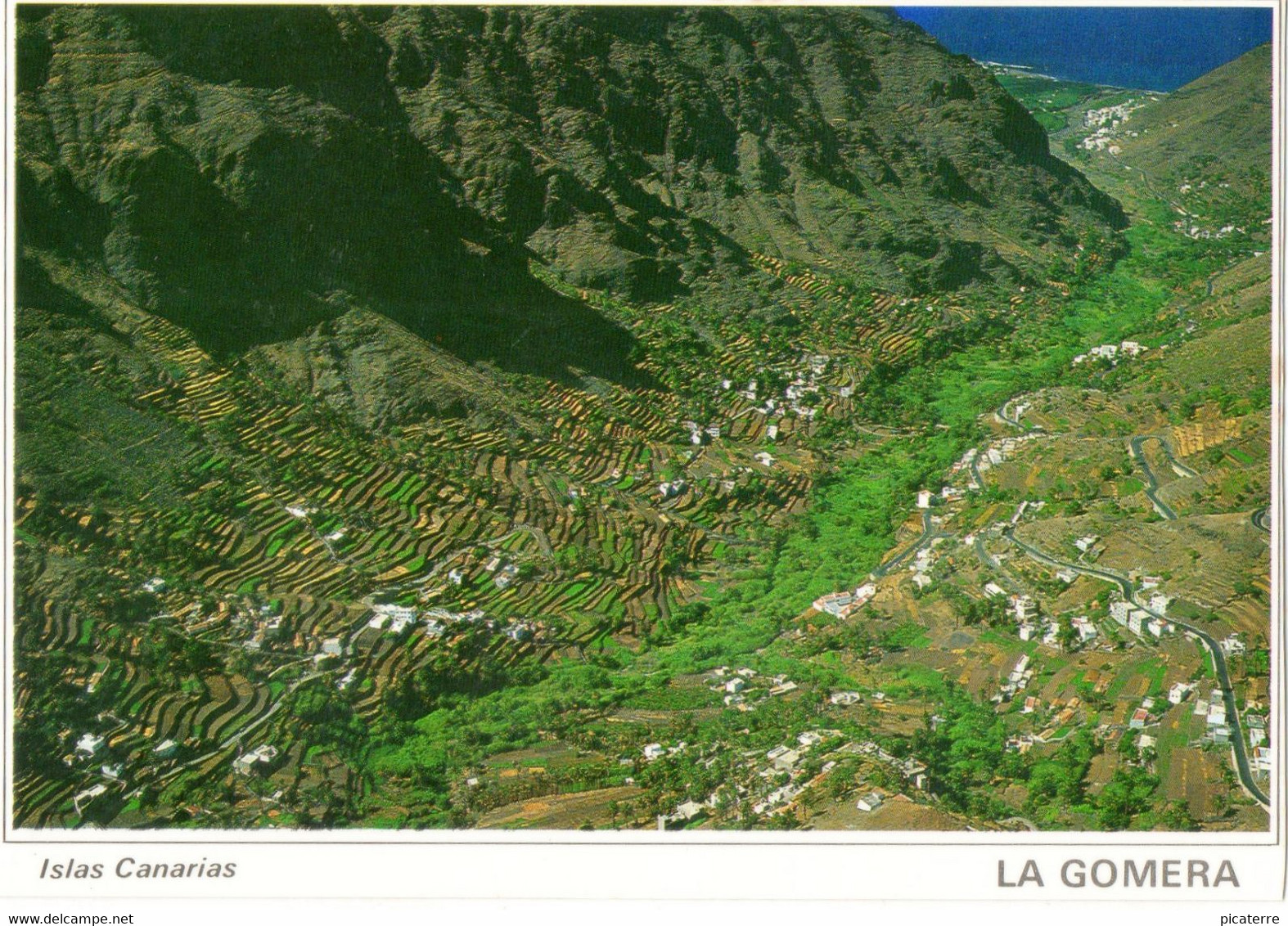 Islas Canarias-LA GOMERA-Guada V. Gran Rey-A Deep Ravine With Terracing -Nov.1991 - Gomera