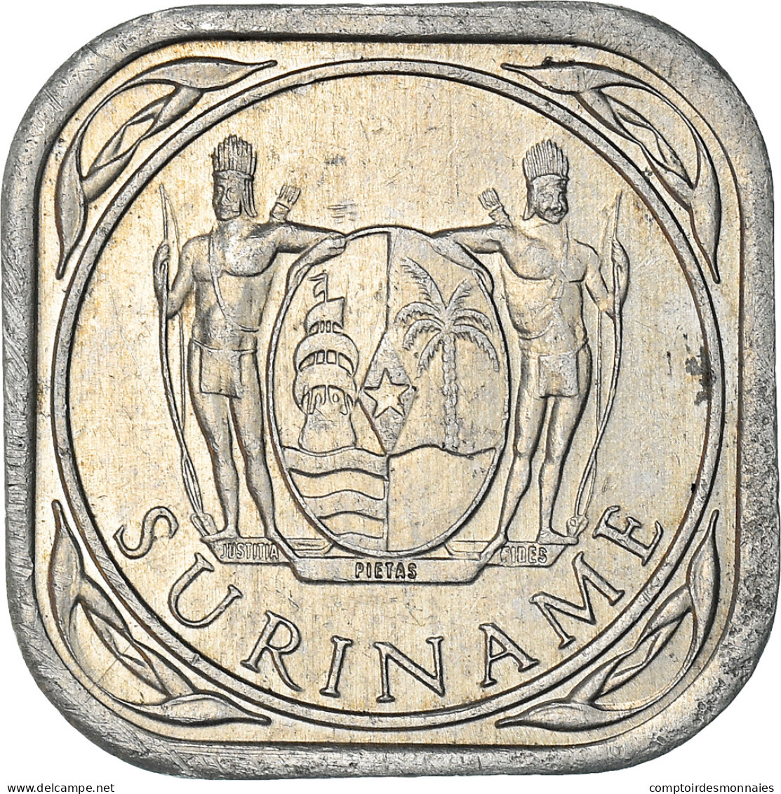 Monnaie, Surinam, 5 Cents, 1976, TTB+, Aluminium, KM:12.1a - Suriname 1975 - ...