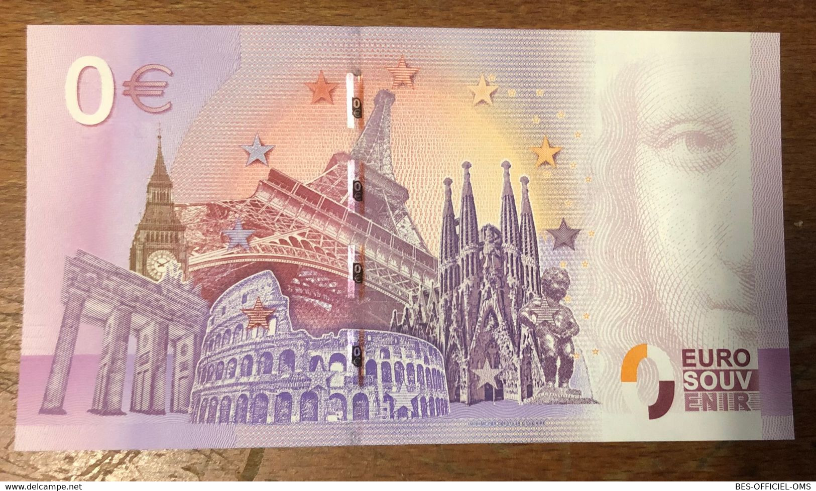 2017 BILLET 0 EURO SOUVENIR DPT 78 FRANCE MINIATURE N°1 ZERO 0 EURO SCHEIN BANKNOTE PAPER MONEY BANK - Private Proofs / Unofficial