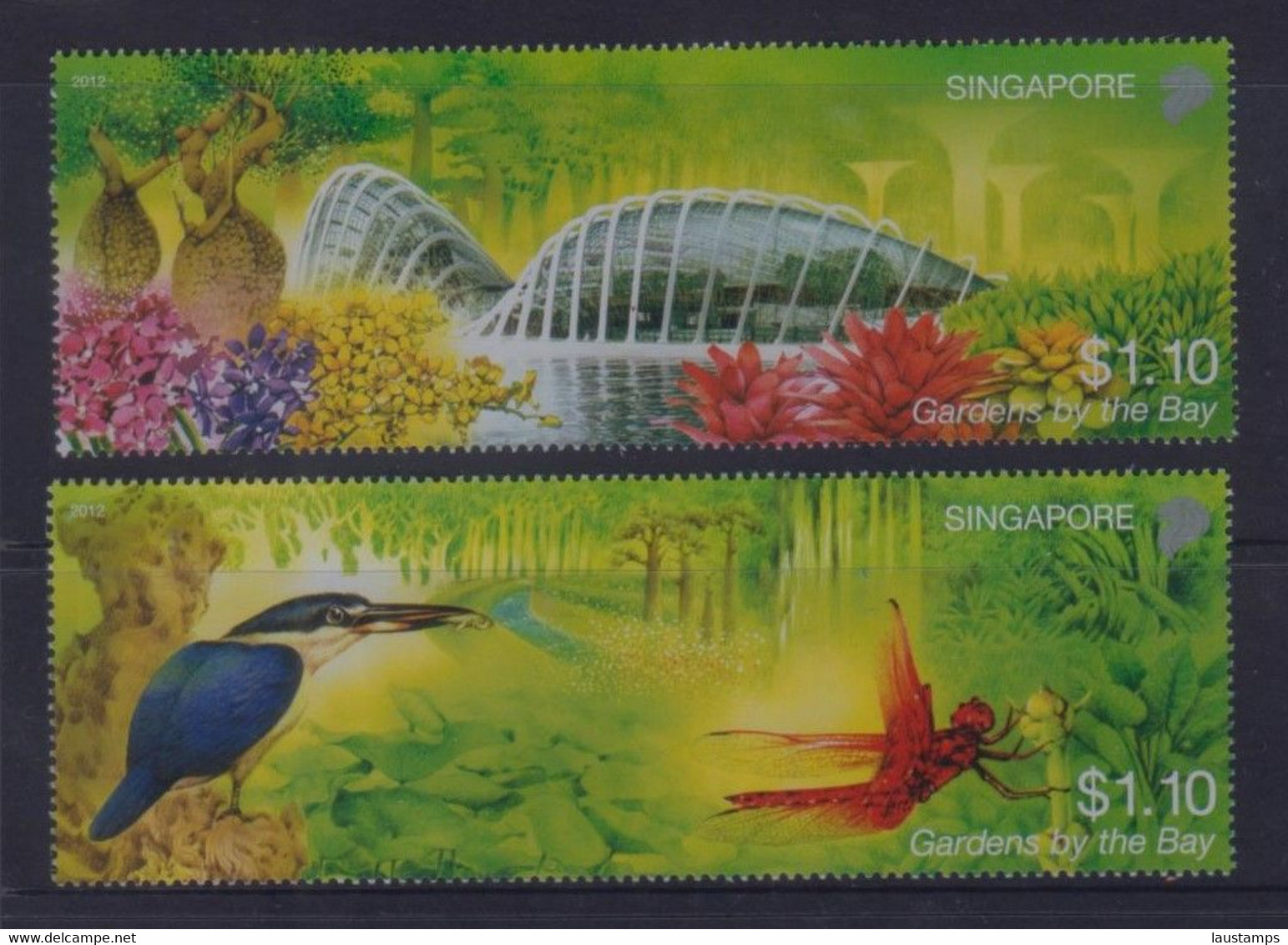 Singapore 2012 Gardens By The Bay, Kingfisher, Dragonfly, Orchids Etc MNH - Altri & Non Classificati