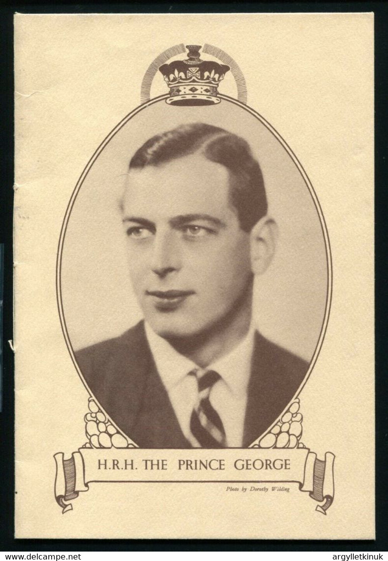 ANTIQUE BLOTTER WITH PORTRAIT PRINCE GEORGE DUKE OF KENT DOROTHY WILDING 1933 - Papeterie