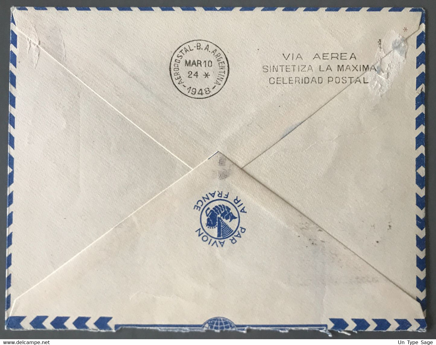 Algérie PA N°6 Sur Enveloppe 2.3.1948 Pour L'Argentine - Cachet Commémoratif Liaison France Amerique Du Sud  - (W1030) - Luchtpost