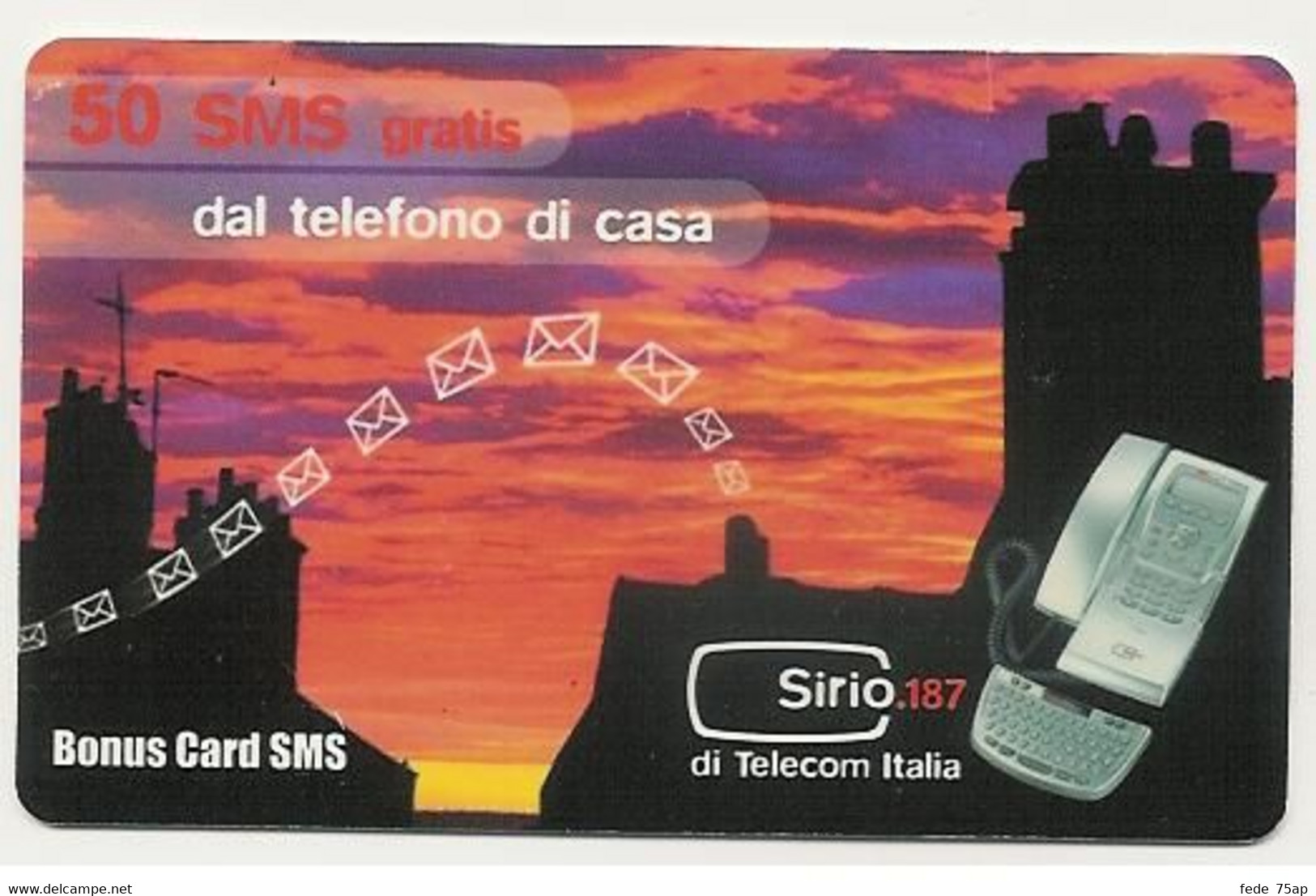 Scheda BONUS CARD SMS TELECOM ITALIA, NUOVA, 50 Sms Gratis Dal Telefono Di Casa - Other & Unclassified