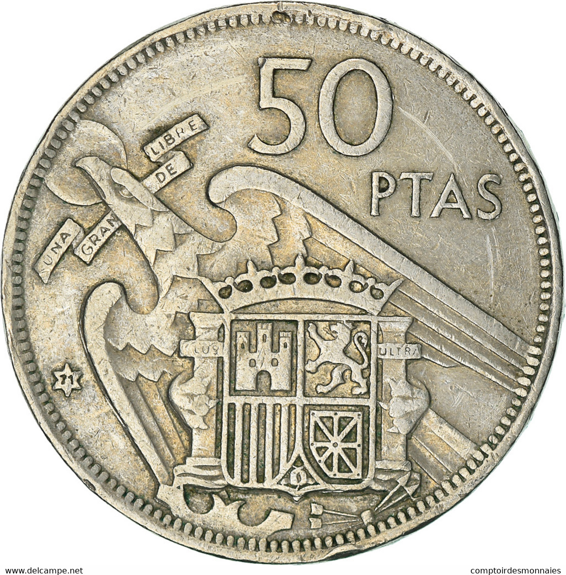 Monnaie, Espagne, Caudillo And Regent, 50 Pesetas, 1971, TB+, Copper-nickel - 50 Pesetas