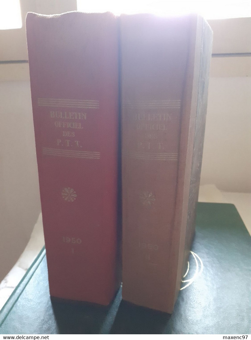Bulletin Officiel Des Postes Ptt Relié Renseignements Postaux Année 1950 En Deux Volumes - Postal Administrations