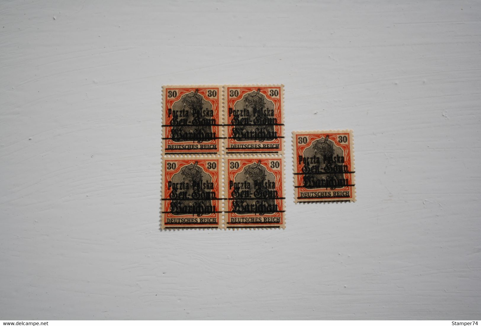 1918 Fis 14 1c Block & Single MNH** - Nuovi