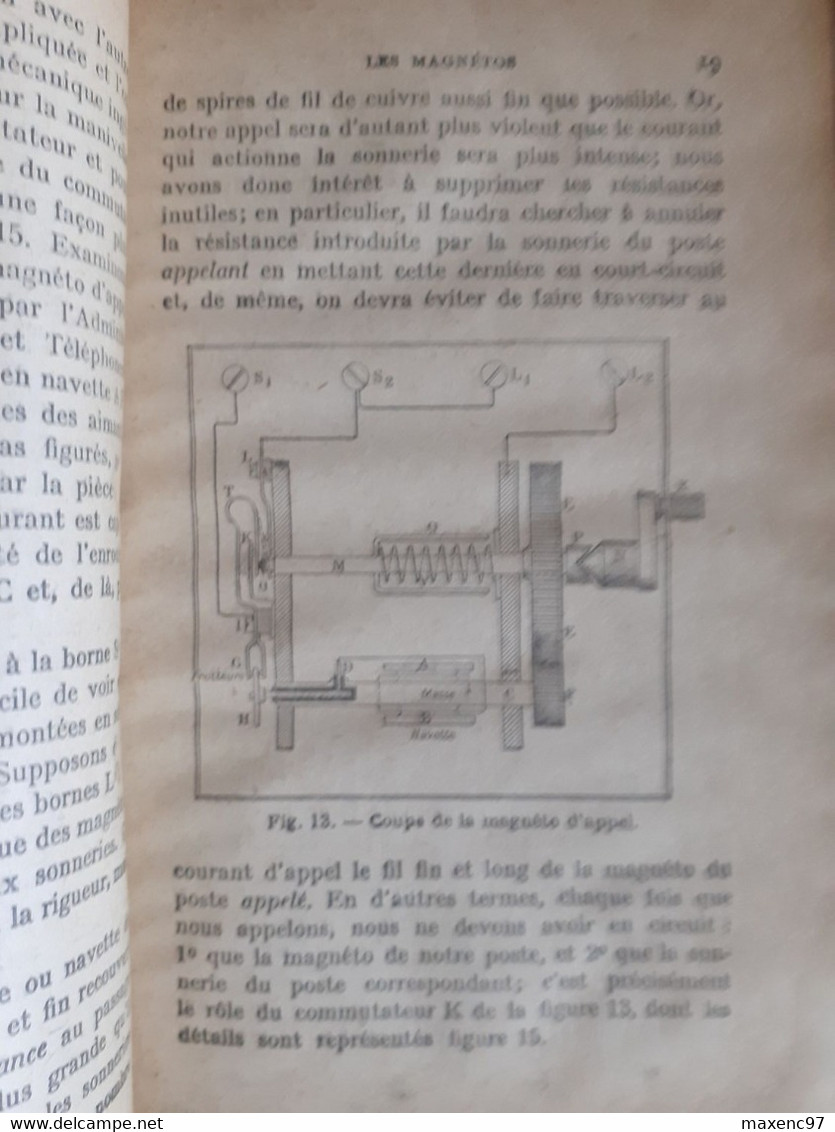 Livre La Téléphonie Privée Librairie Garnier En 1919 Par A Soulier - Postadministraties