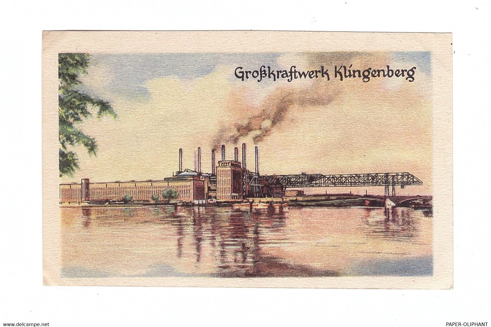1000 BERLIN - RUMMELSBURG, Großkraftwerk Klingenberg, Homann-Sammelbild - Hohenschoenhausen