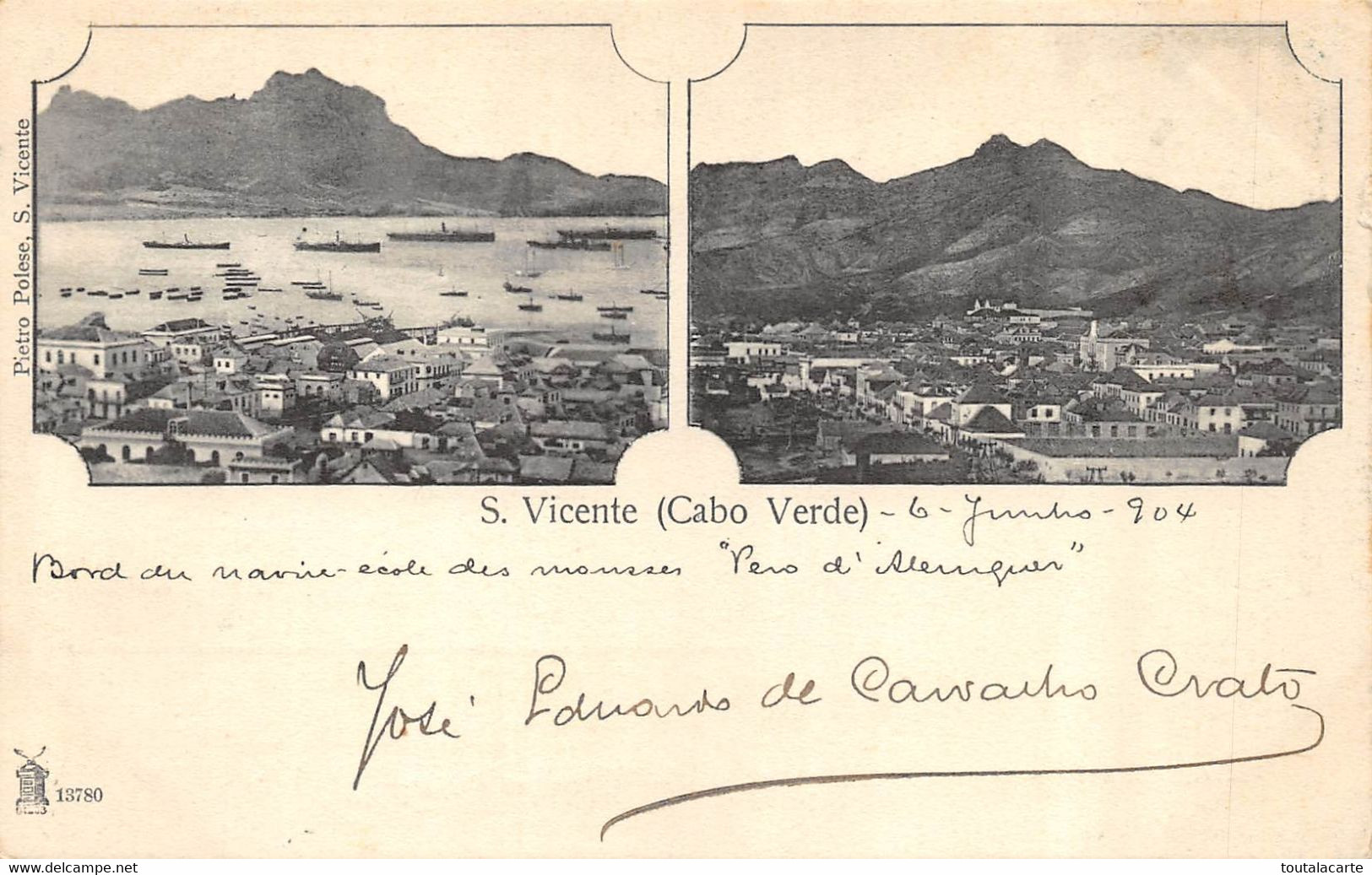 CPA CAP VERT CABO VERDE S.VINCENT 1904 - Kaapverdische Eilanden