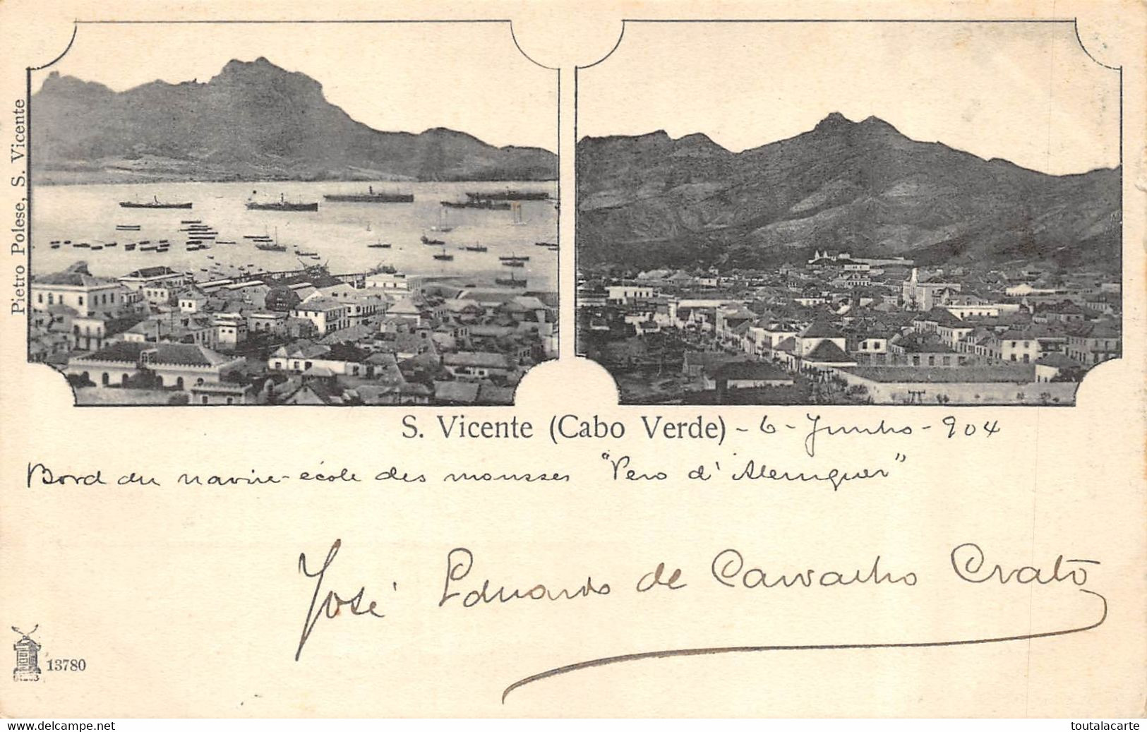 CPA CAP VERT CABO VERDE S.VINCENT 1904 - Cap Verde