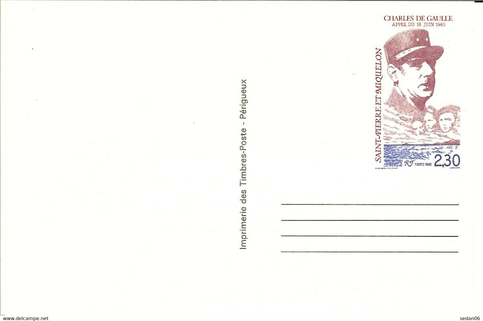 ST PIERRE Et MIQUELON ENTIER POSTAL N°30-CP Neuf - Cote 13.00 € - Postal Stationery