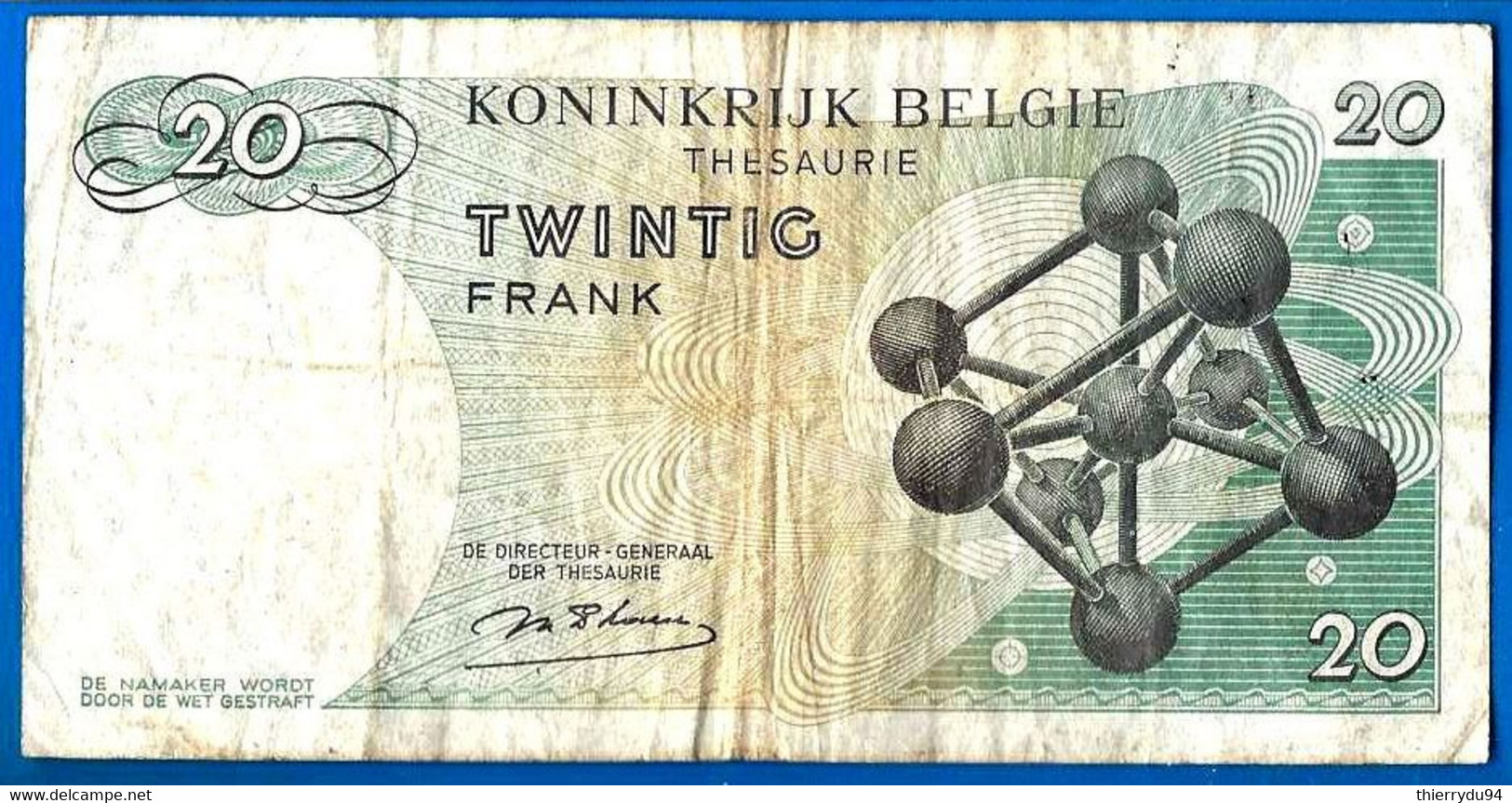 Belgique 20 Francs 1964 Serie 2 W Num 7785777 Que Prix + Port  Frc Frcs Frs Paypal Bitcoin OK - 20 Francs