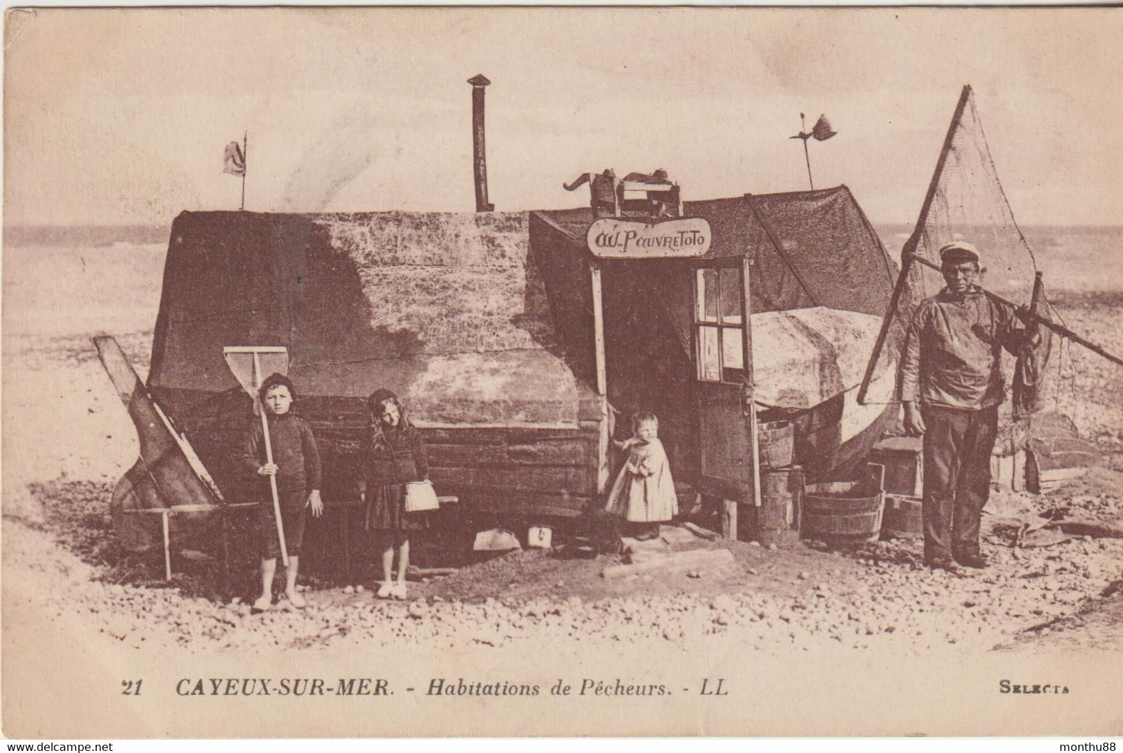 CPA 80 (Somme) CAYEUX Sur MER / HABITATIONS DE PÊCHEURS / ANIMEE / BON PLAN - Cayeux Sur Mer