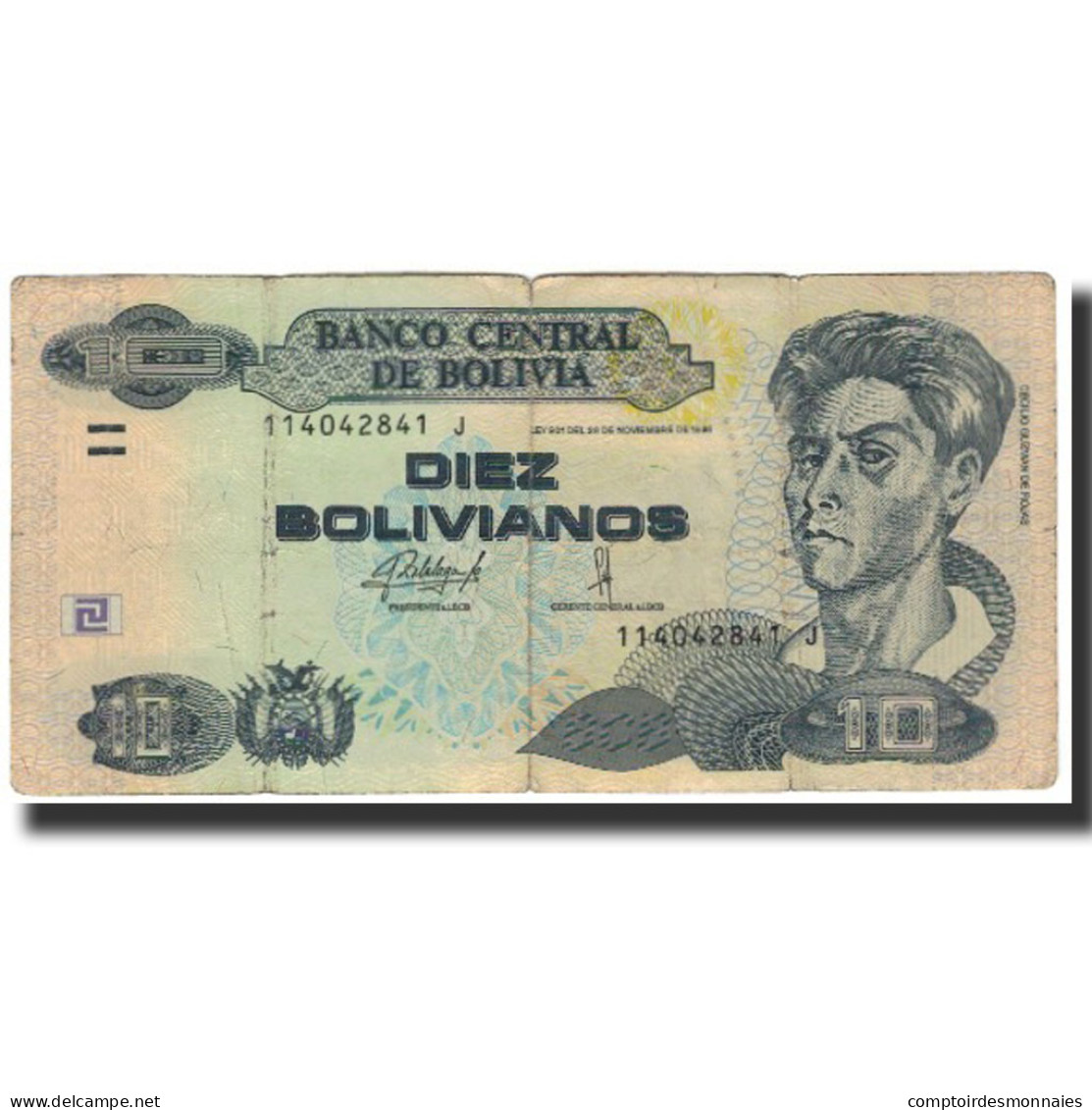Billet, Bolivie, 10 Bolivianos, KM:204a, B - Bolivie