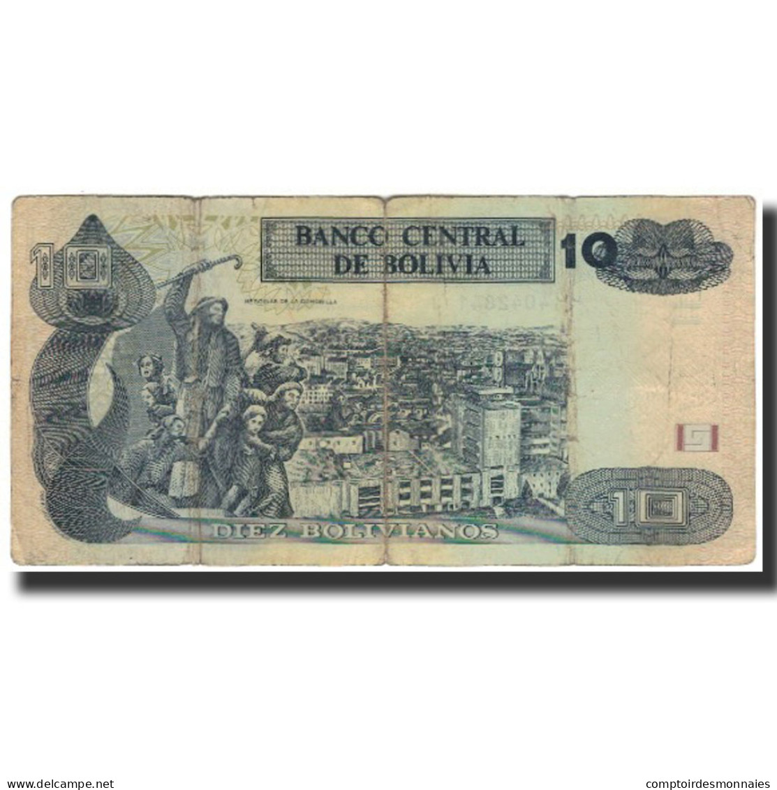 Billet, Bolivie, 10 Bolivianos, KM:204a, B - Bolivie