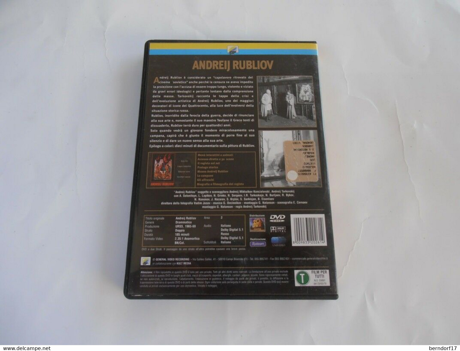 Andrij Tarkovskij - Andreij Rubliov - DVD - DVD Musicaux