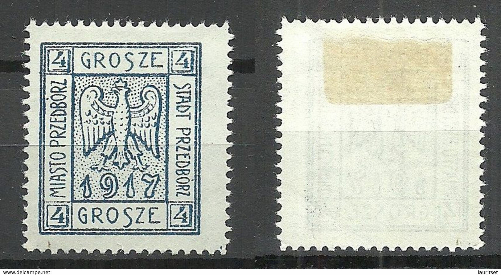 FAUX FAKE Poland 1917 Local Post Przedborz Michel 2 A (*) Fälschung Forgery - Nuovi