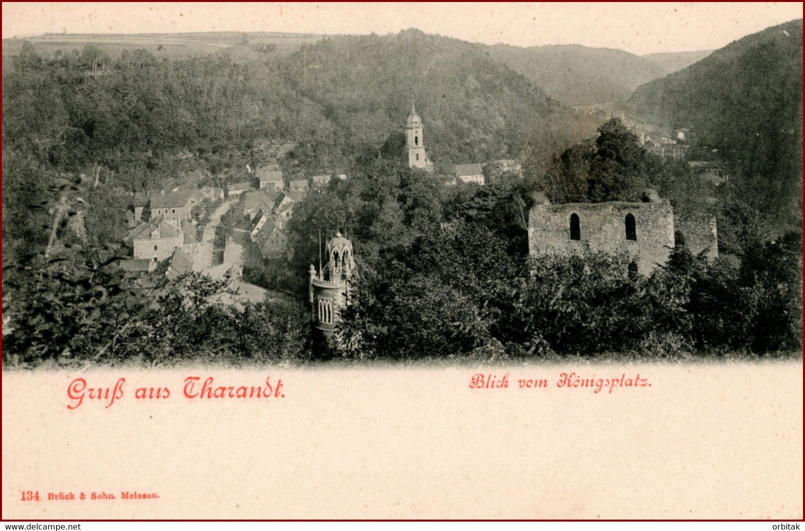 Tharandt * Blick Vom Königsplatz, Ruine Oberburg * Deutschland * AK2872 - Tharandt