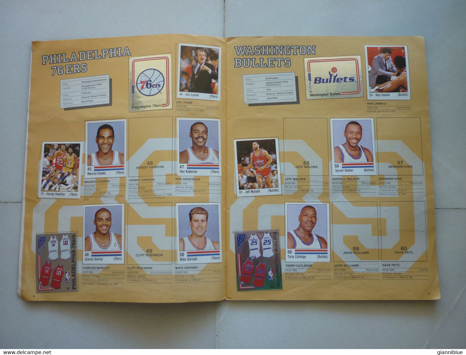 NBA 89 Panini Basket Greek Edition Album (242/292) Basketball Jordan Miller Pipen Olajuwon - Autres & Non Classés