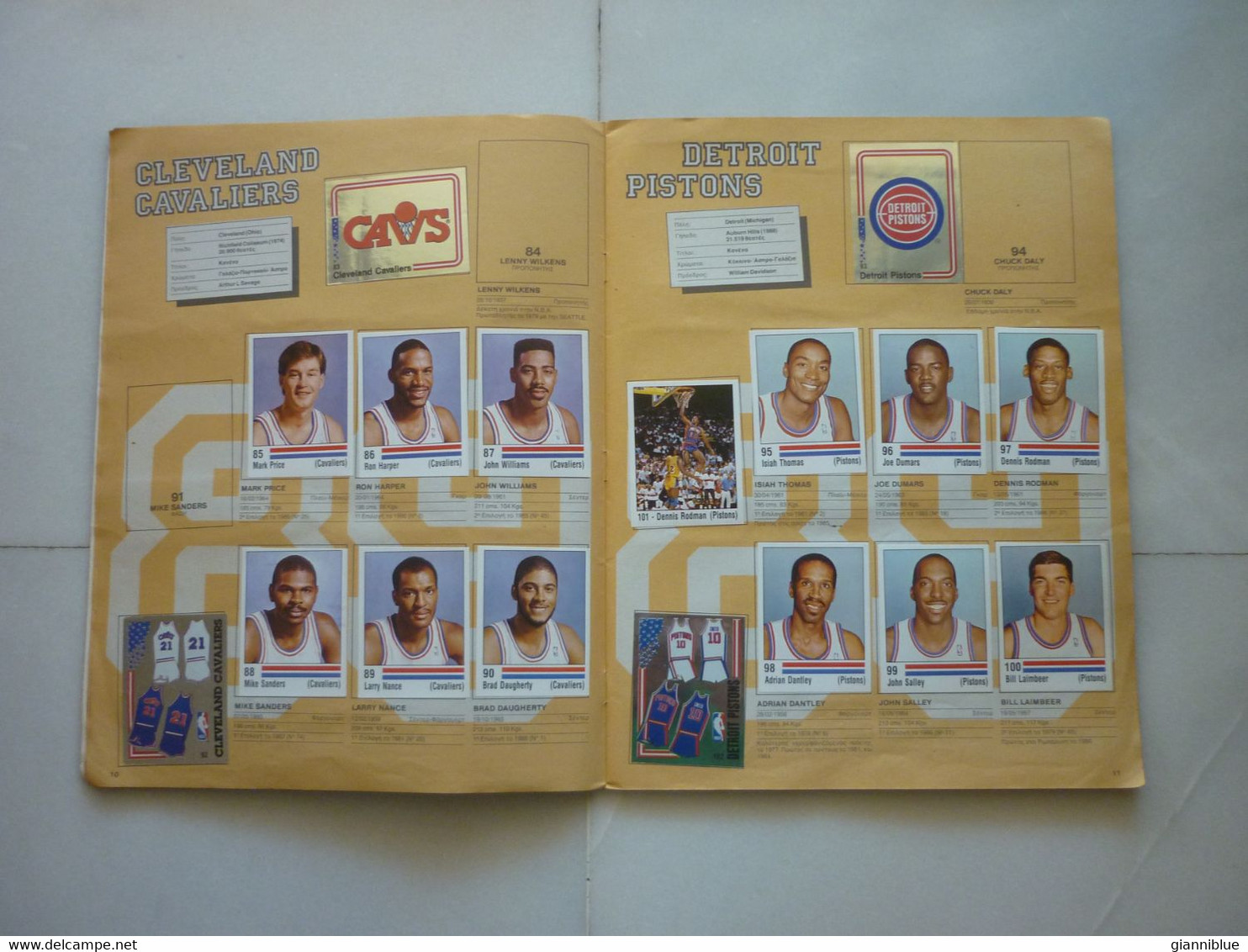 NBA 89 Panini Basket Greek edition album (242/292) basketball Jordan Miller Pipen Olajuwon