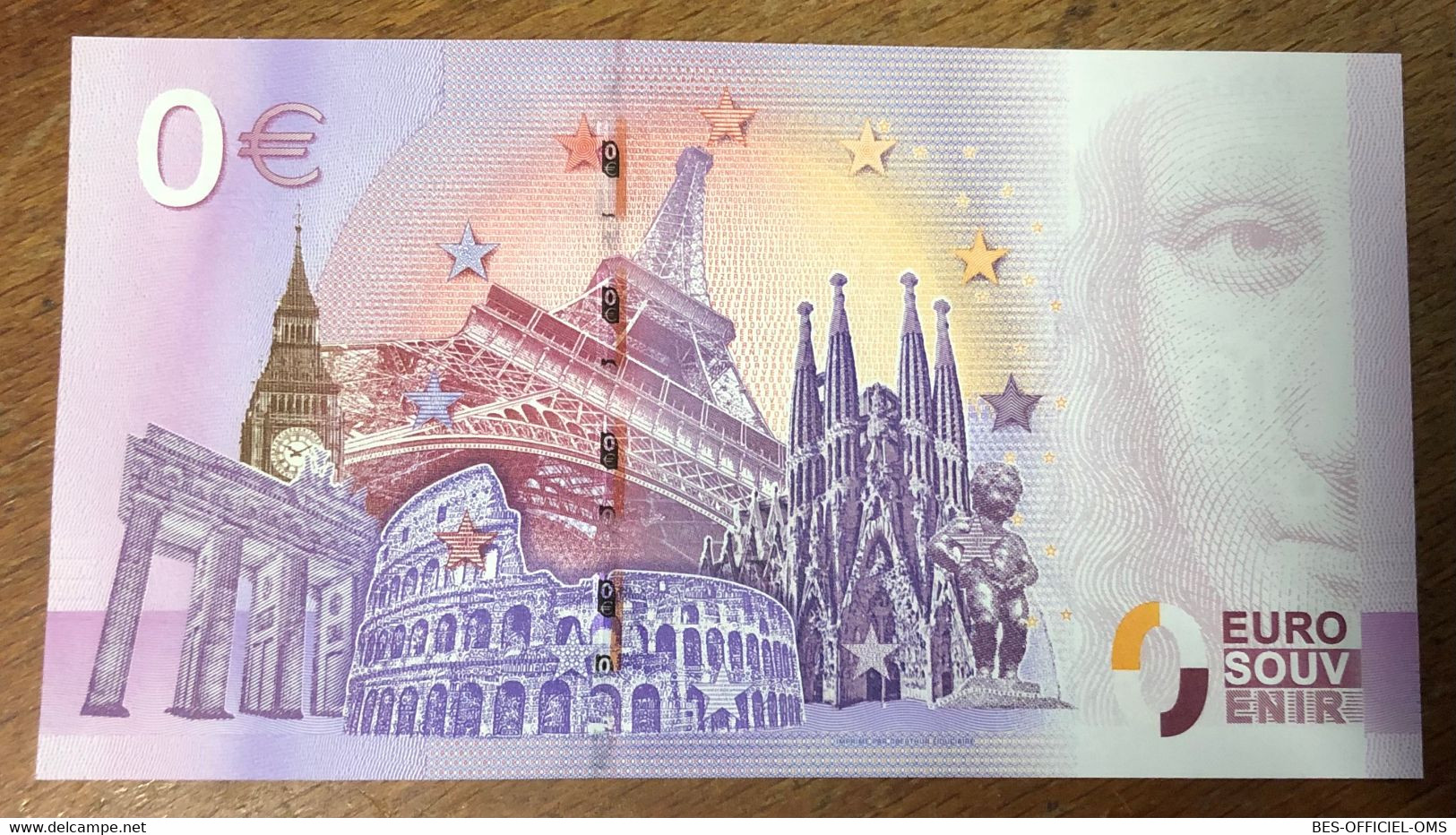 2017 BILLET 0 EURO SOUVENIR DPT 75 PARIS 4 MONUMENTS ZERO 0 EURO SCHEIN BANKNOTE PAPER MONEY BANK - Pruebas Privadas