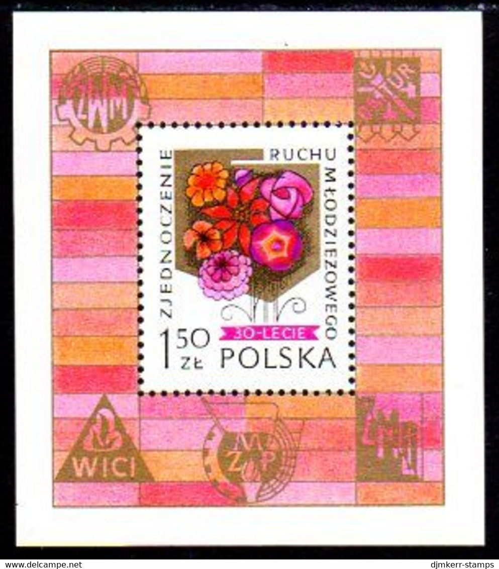 POLAND 1978 United Youth Movement Block MNH / **.  Michel Block 72 - Neufs