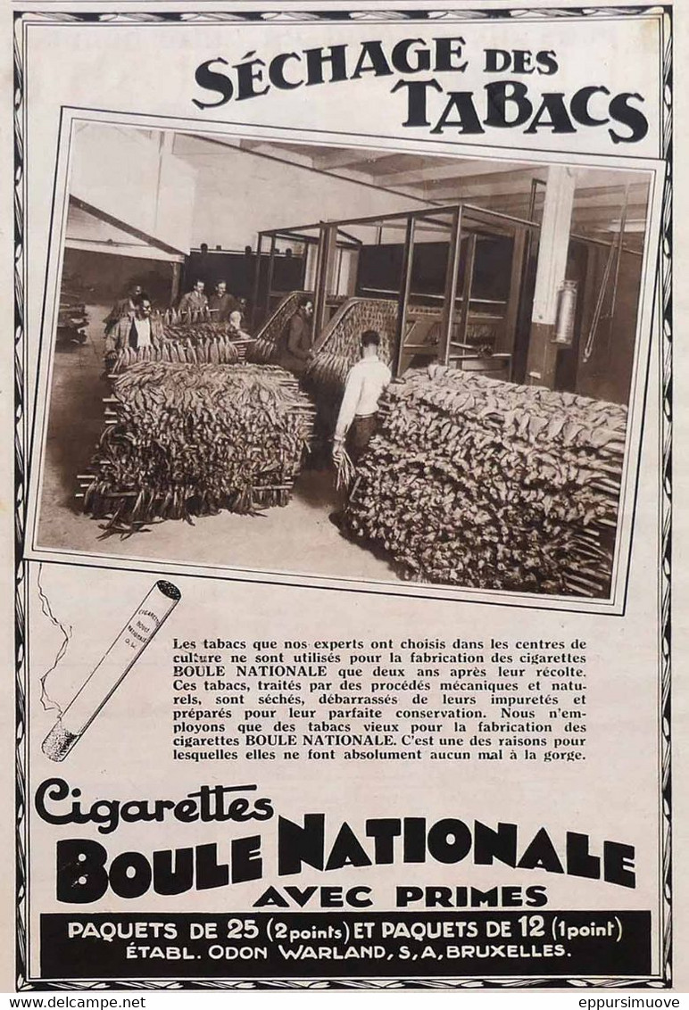 Publicité Papier CIGARETTE BOULE NATIONALE  1934 PIP1049799 - Werbung