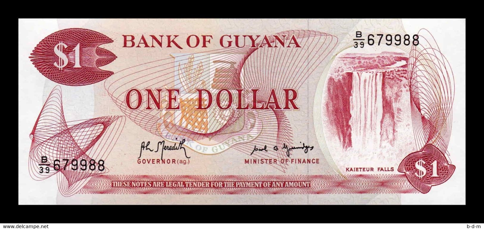 Guyana 1 Dollar 1992 Pick 21Ga SC UNC - Guyana