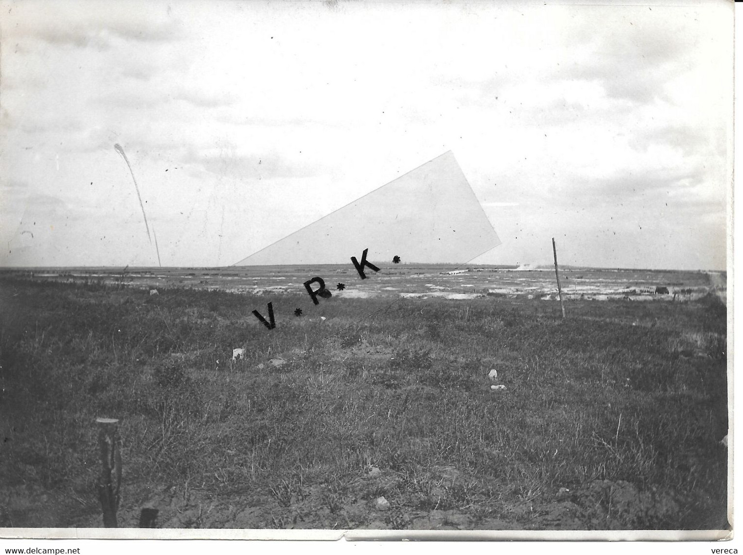 62 - BOURLON -  Vue Du Terrain Pris Au Fond Le Bois Bourlon - Photo Service De L'armée - Rare Document - Altri & Non Classificati