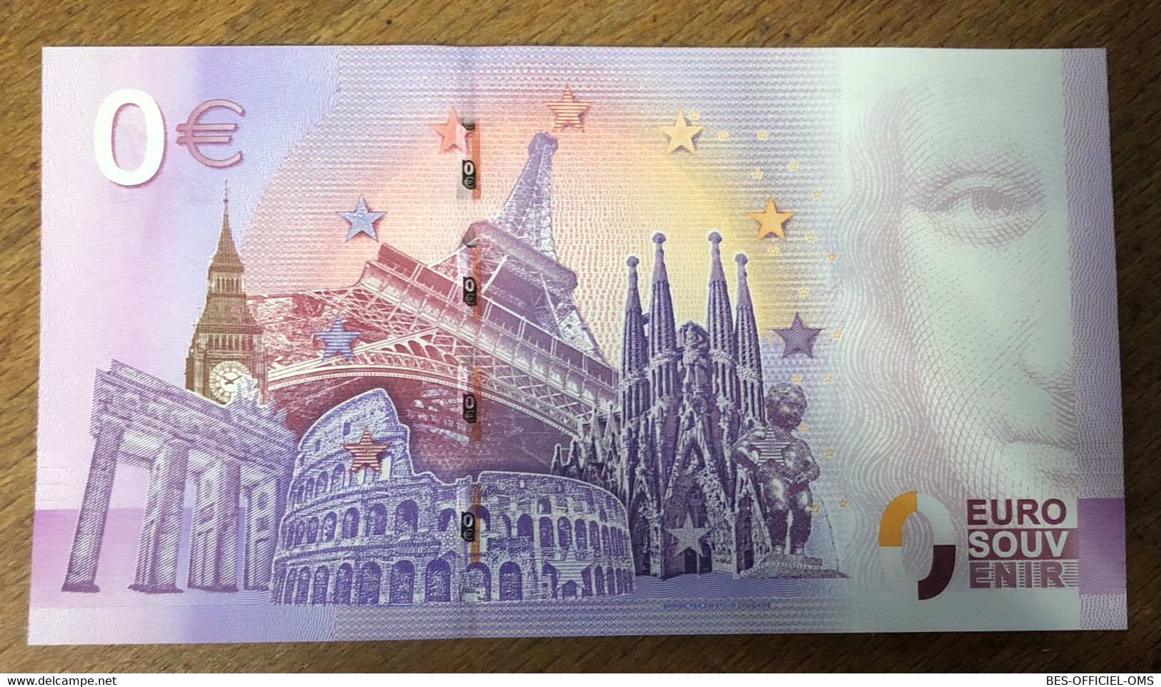 2017 BILLET 0 EURO SOUVENIR DPT 75 PARC ZOOLOGIQUE DE PARIS N°3 + TIMBRE ZERO 0 EURO SCHEIN BANKNOTE MONEY BANK - Pruebas Privadas