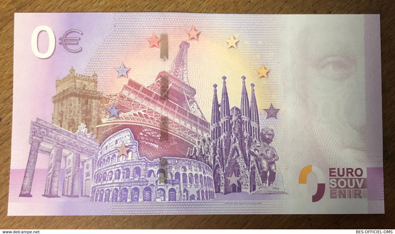 2017 BILLET 0 EURO SOUVENIR DPT 75 PARIS PALAIS DE LA DÉCOUVERTE ZERO 0 EURO SCHEIN BANKNOTE PAPER MONEY BANK - Pruebas Privadas