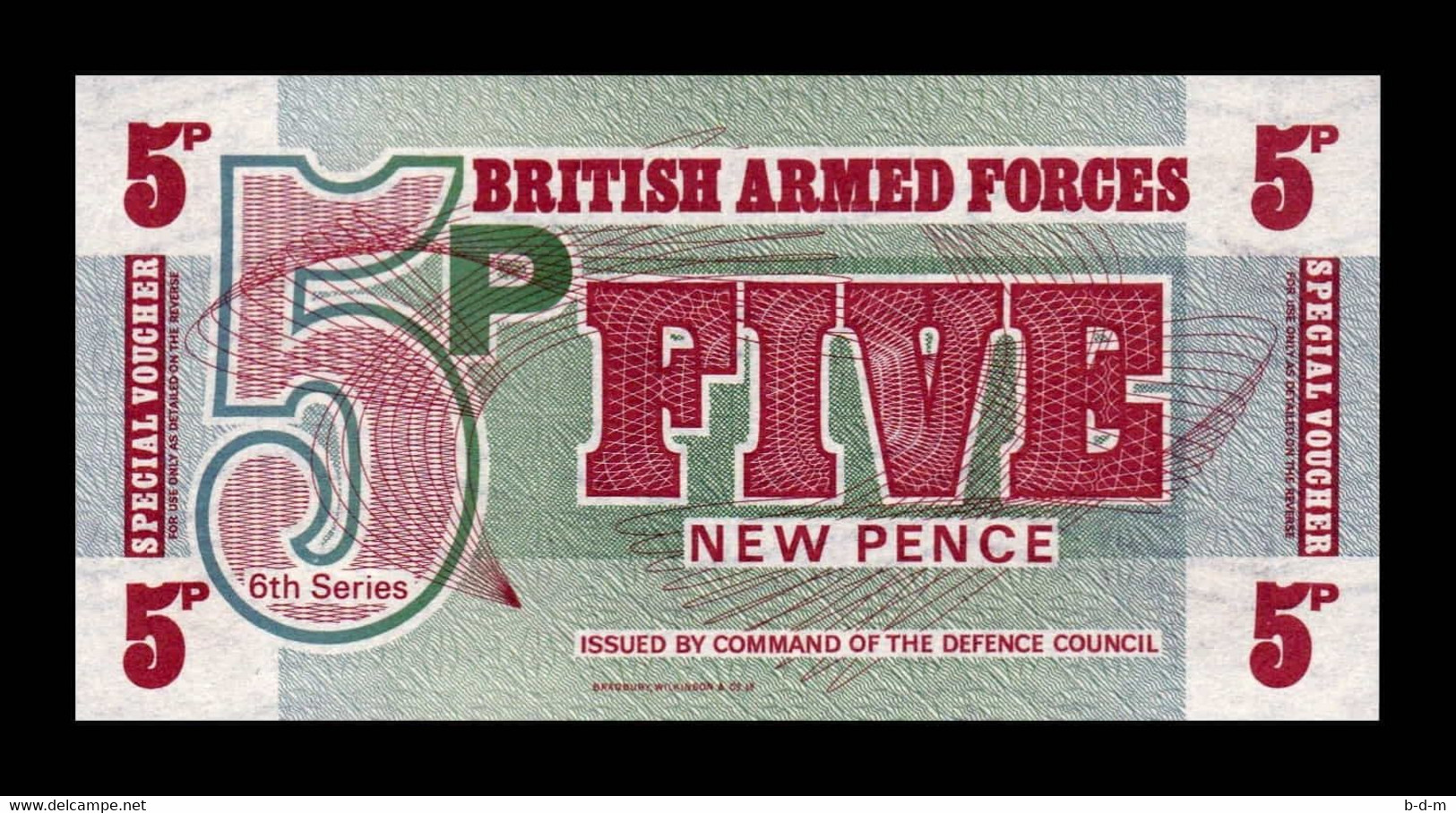 Gran Bretaña Great Britain 5 New Pence 1972 Pick M47 SC UNC - British Armed Forces & Special Vouchers