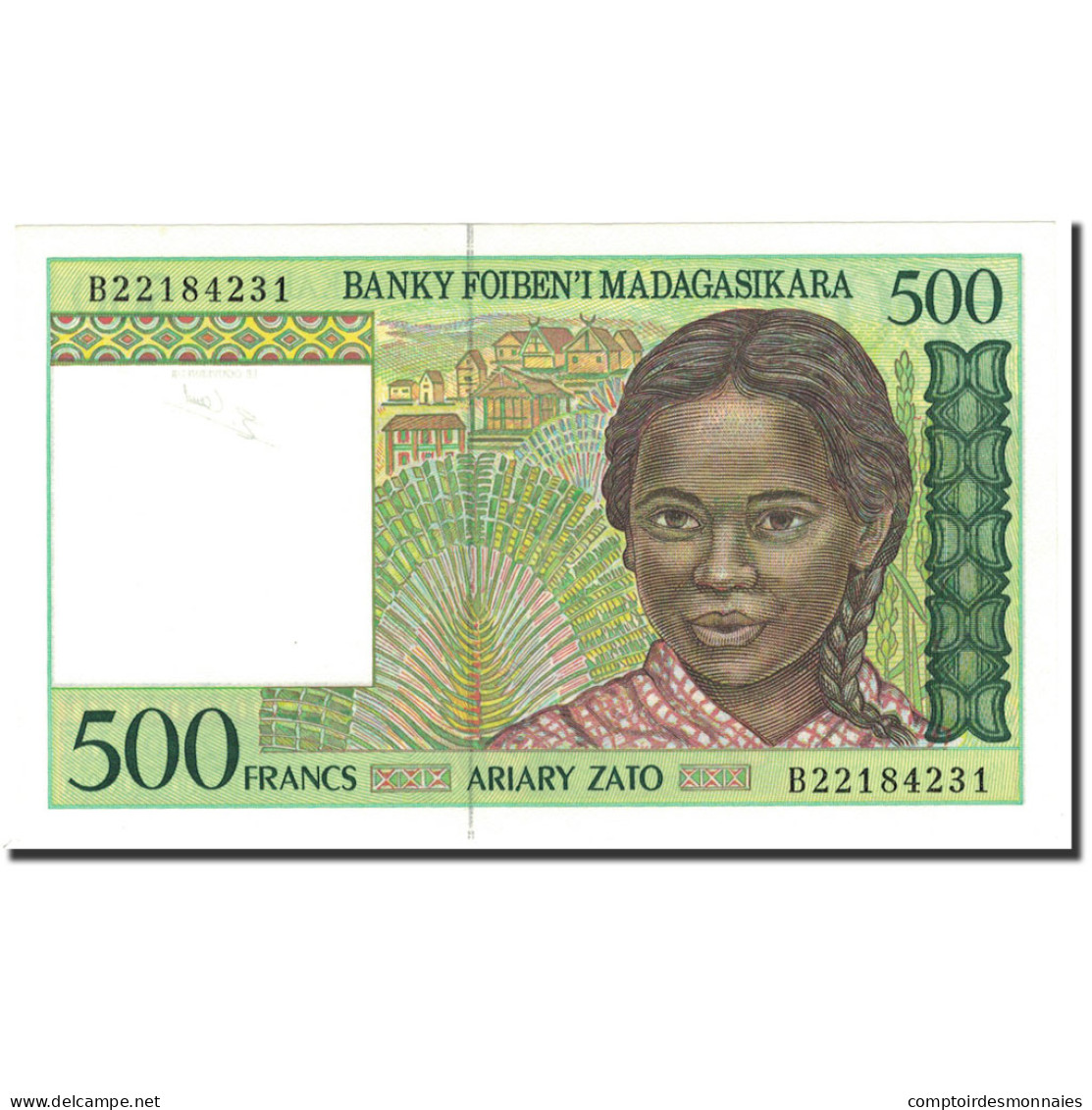 Billet, Madagascar, 500 Francs = 100 Ariary, KM:75b, SUP - Madagascar