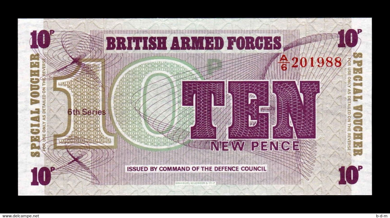 Gran Bretaña Great Britain 10 New Pence 1972 Pick M48 SC UNC - British Armed Forces & Special Vouchers
