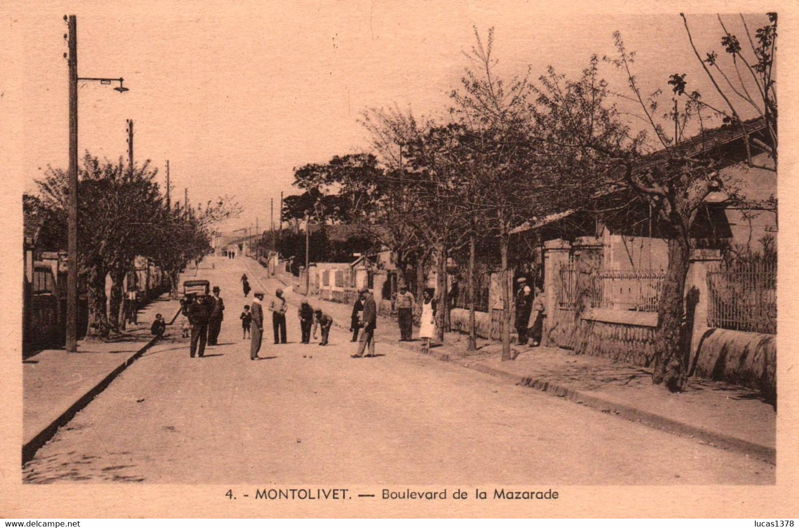 13 / MARSEILLE / MONTOLIVET /  BOULEVARD DE LA MAZARADE / PARTIE DE PETANQUE / RARE + - Saint Barnabé, Saint Julien, Montolivet