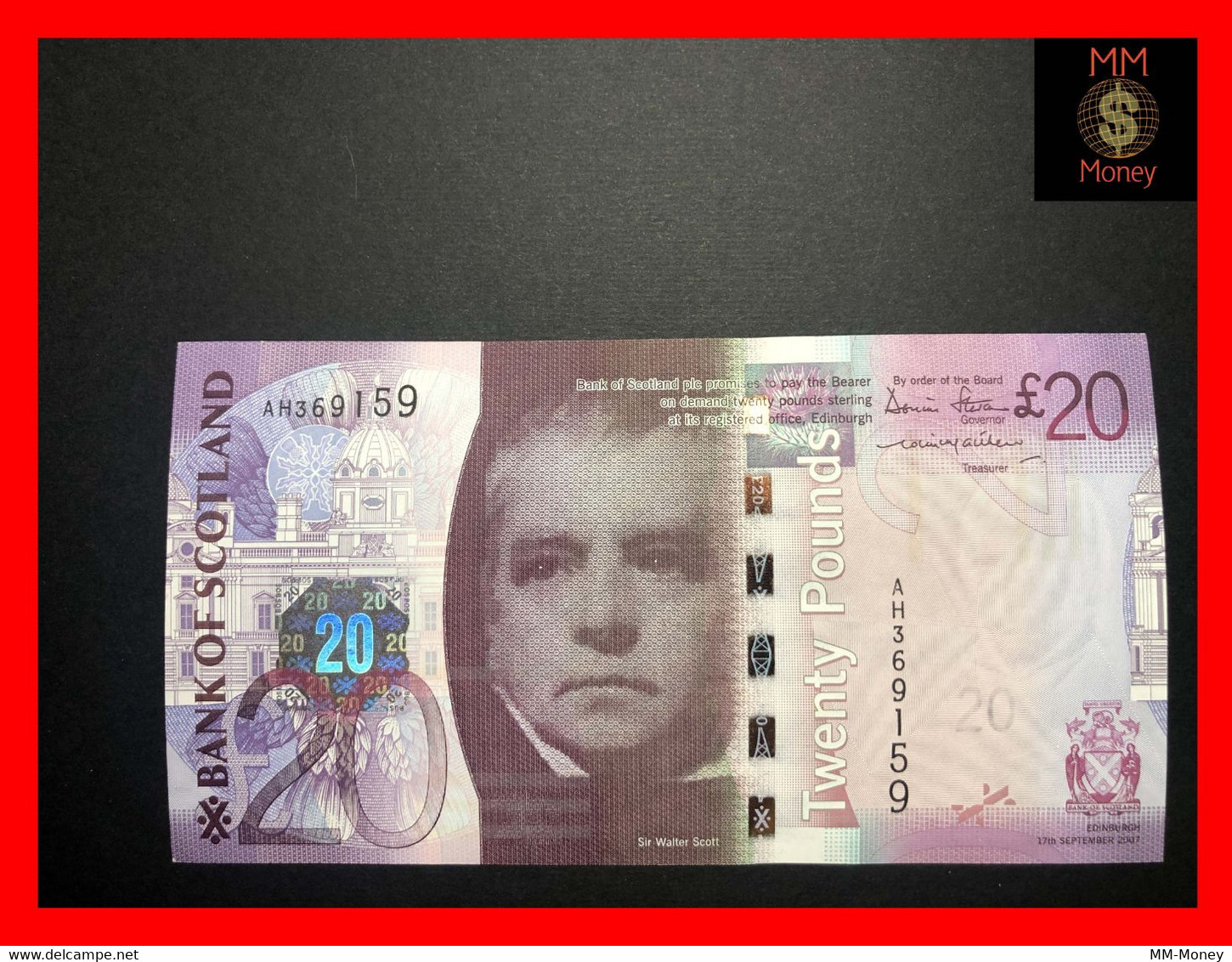SCOTLAND  20 £  17.9.2007   P. 126  Bank Of Scotland   XF - 20 Pounds